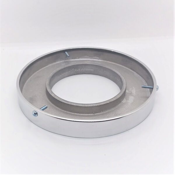 7" Aluminum Globe Mounting Ring - Polished