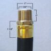 Black Rubber Hose with 3/4" Brass Ends