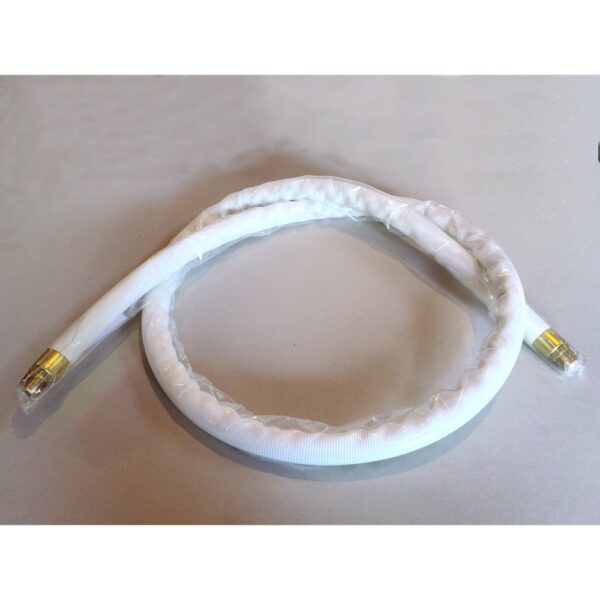 White Cloth Hose with Brass Ends