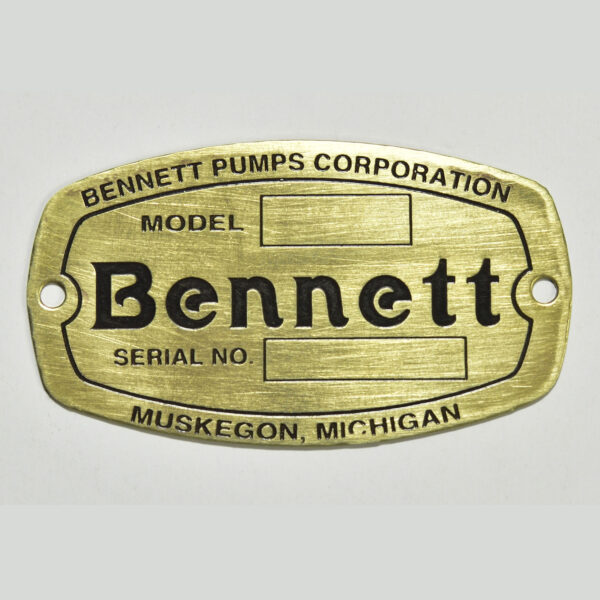 Bennett Small Oval Brass ID Tag