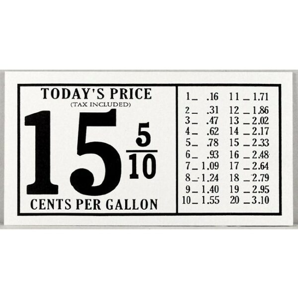 Bennett Clock Face 15-Cent Pricer Card