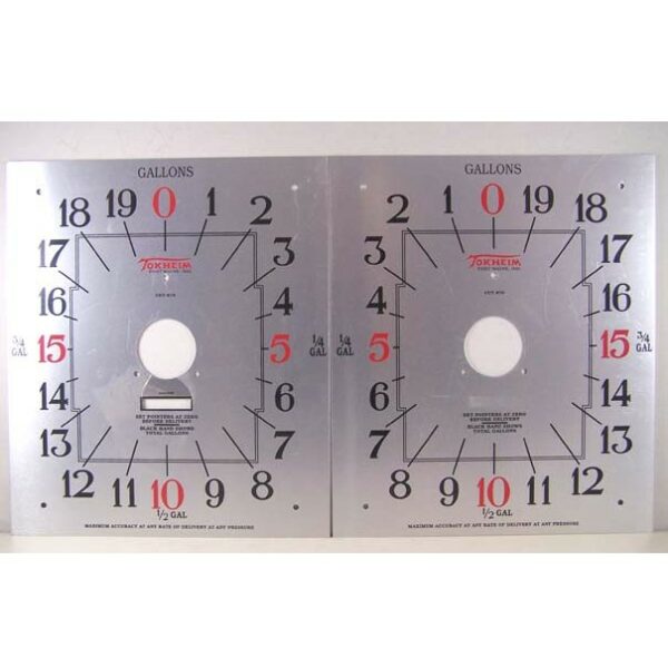 Tokheim 870 Clock Face Plates (2-Pc Set)