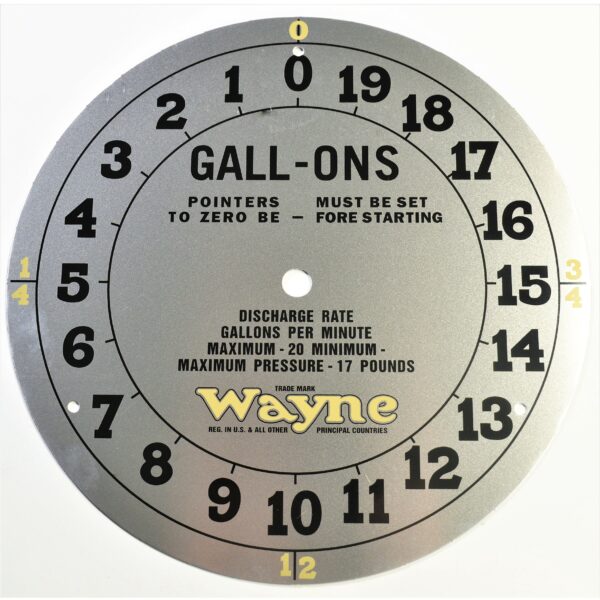 Wayne 851 & 853 Clock Face Plates (2-Pc Set)