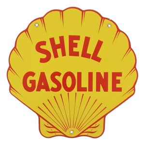 Shell Gasoline Die Cut Porcelain Sign - 12" x 12"