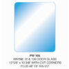 Wayne 70 & 100 Door Glass with Rubber