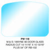 M&S / Wayne 90 Door Glass with Rubber
