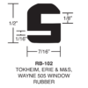 Gilbarco 96 Door Glass with Rubber - Image 2