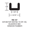 Wayne 70 & 100 Door Glass with Rubber - Image 2