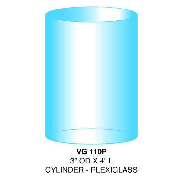 Cylinder - Plexiglass - 3" OD x 4" L