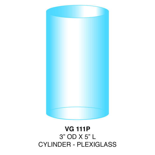 Cylinder - Plexiglass - 3" OD x 5" L