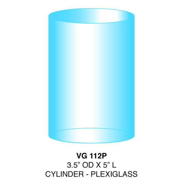 Cylinder - Plexiglass - 3.5" OD x 5" L