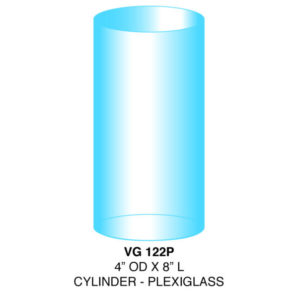 Cylinder - Plexiglass - 4" OD x 8" L