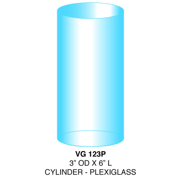 Cylinder - Plexiglass - 3" OD x 6" L