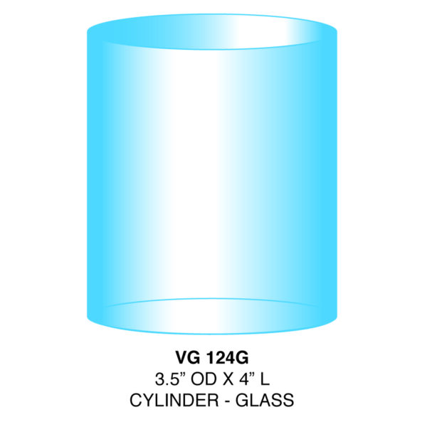 Cylinder - Glass - 3.5" OD x 4" L