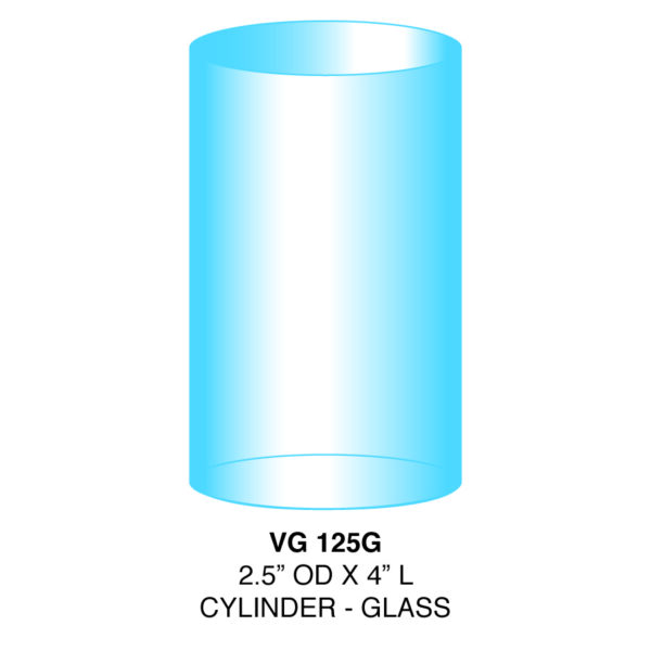 Cylinder - Glass - 2.5" OD x 4" L