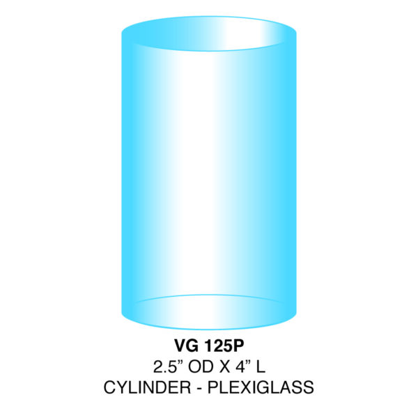Cylinder - Plexiglass - 2.5" OD x 4" L