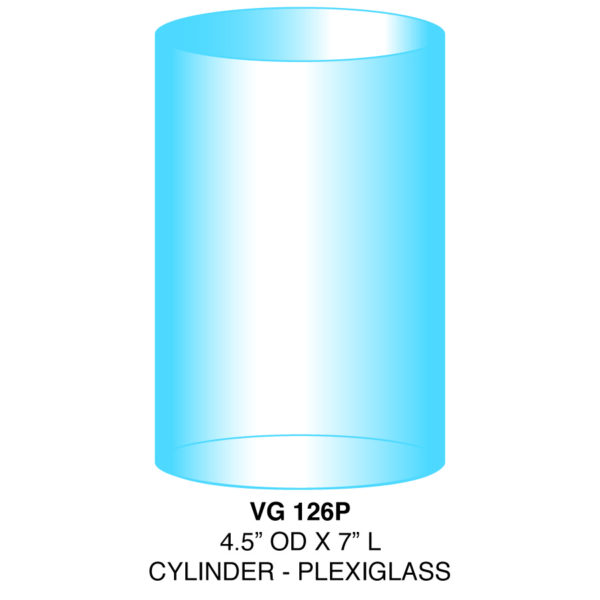 Cylinder - Plexiglass - 4.5" OD x 7" L