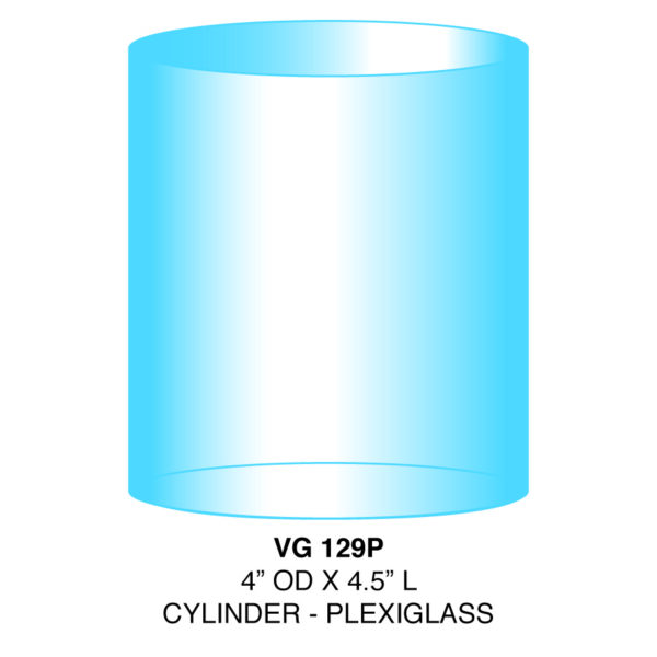 Cylinder - Plexiglass - 4" OD x 4.5" L
