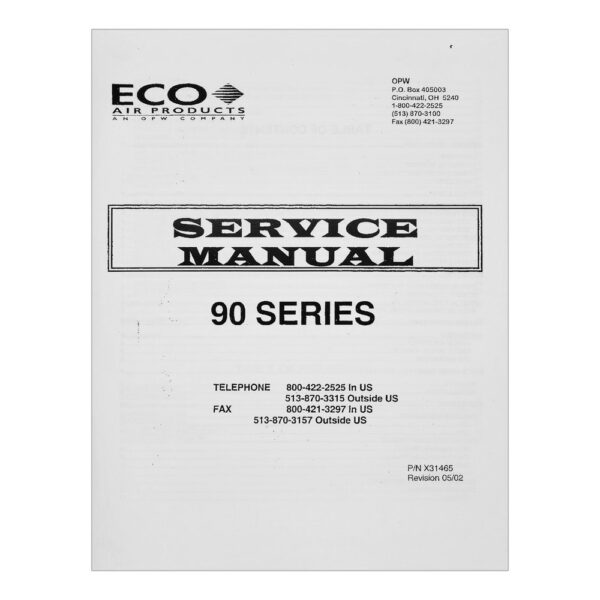 Eco Air Meter 90 Series Service Manual
