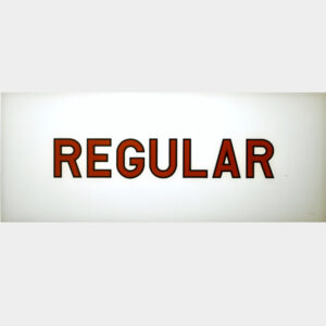 Regular Flat Ad Glass (Red Letters)