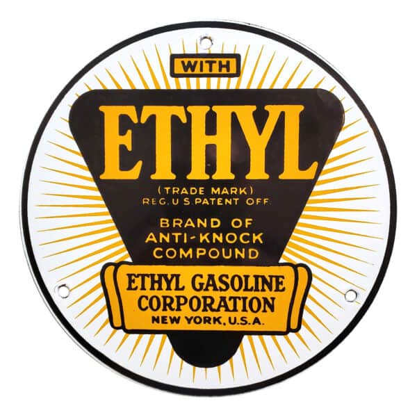 Ethyl Burst Round Porcelain Sign - 8" x 8"