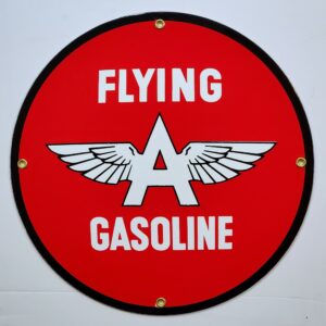 Flying A Porcelain Sign - 12" x 12"