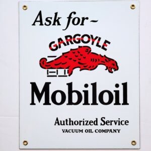 Mobil Gargoyle Porcelain Sign - 10" x 12"