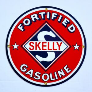 Skelly Fortified Porcelain Sign - 12" x 12"