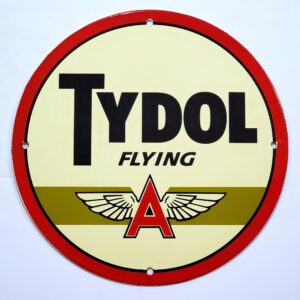 Flying A Tydol Porcelain Sign - 10" x 10"