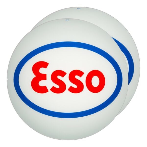 Esso (oval logo) 13.5" Gas Pump Globe lens pair