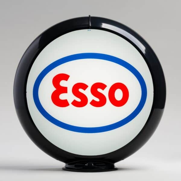 Esso (oval logo) 13.5" Gas Pump Globe with black plastic body