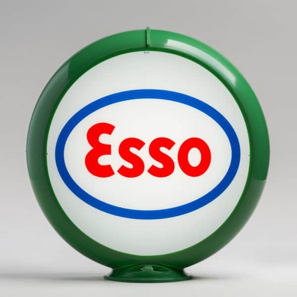 Esso (oval logo) 13.5" Gas Pump Globe with green plastic body