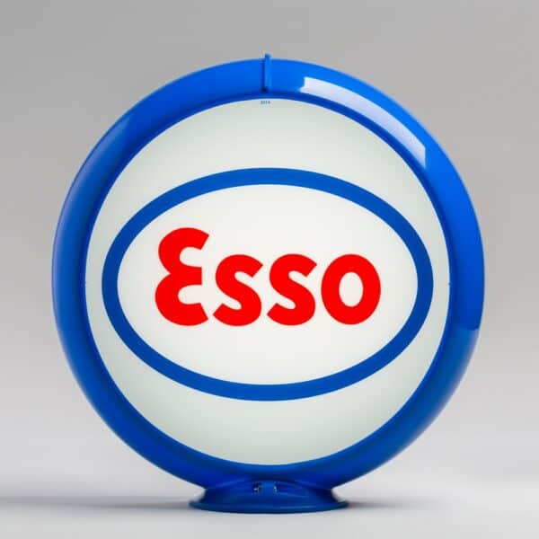 Esso (oval logo) 13.5" Gas Pump Globe with light blue plastic body