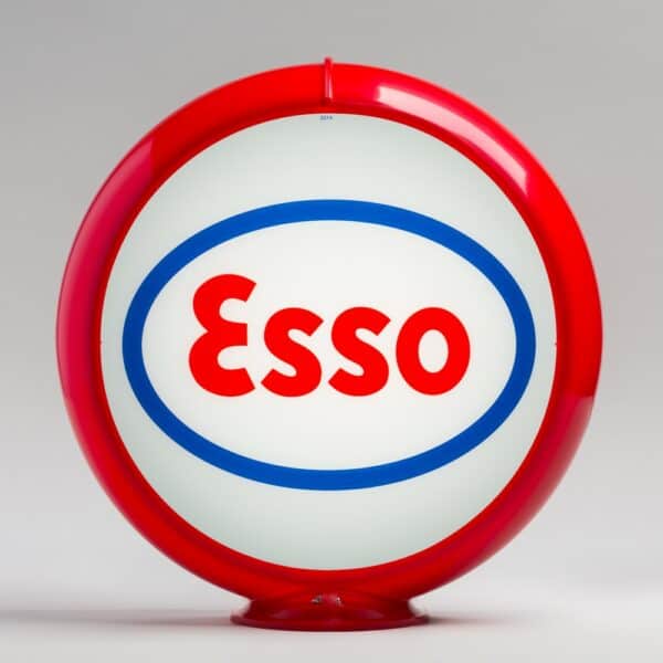 Esso (oval logo) 13.5" Gas Pump Globe with red plastic body