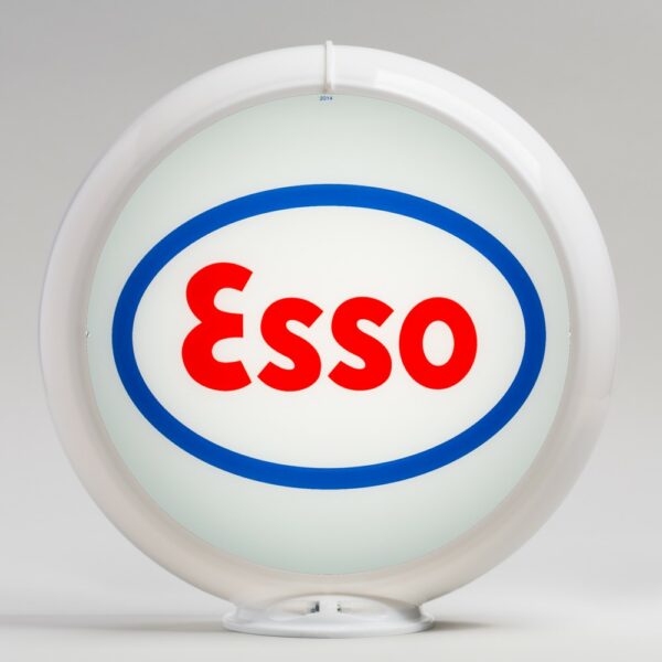 Esso (oval logo) 13.5" Gas Pump Globe with white plastic body