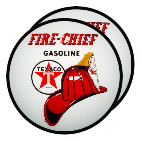 Texaco Fire Chief 13.5" Gas Pump Globe lens pair