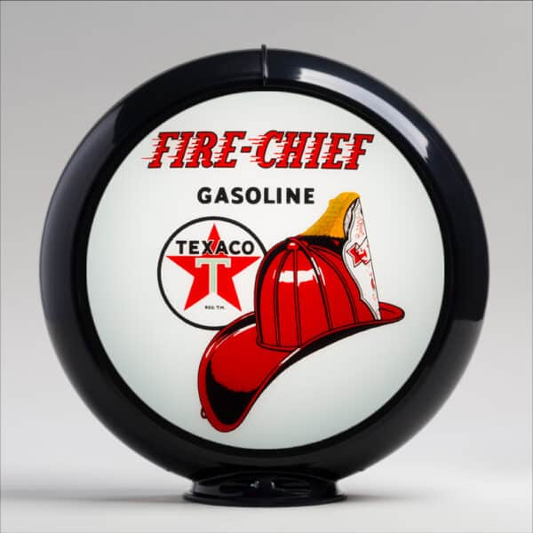 Texaco Fire Chief 13.5" Gas Pump Globe with black plastic body
