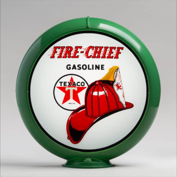 Texaco Fire Chief 13.5" Gas Pump Globe with green plastic body