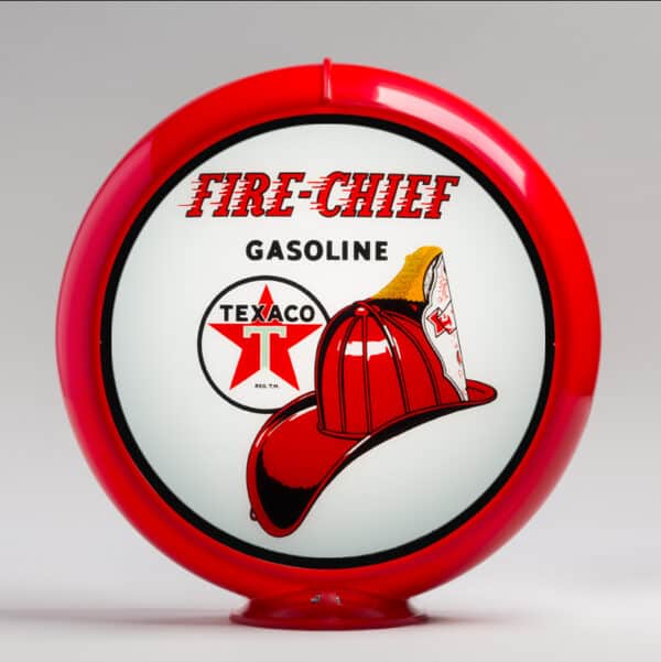 Texaco Fire Chief 13.5" Gas Pump Globe with red plastic body