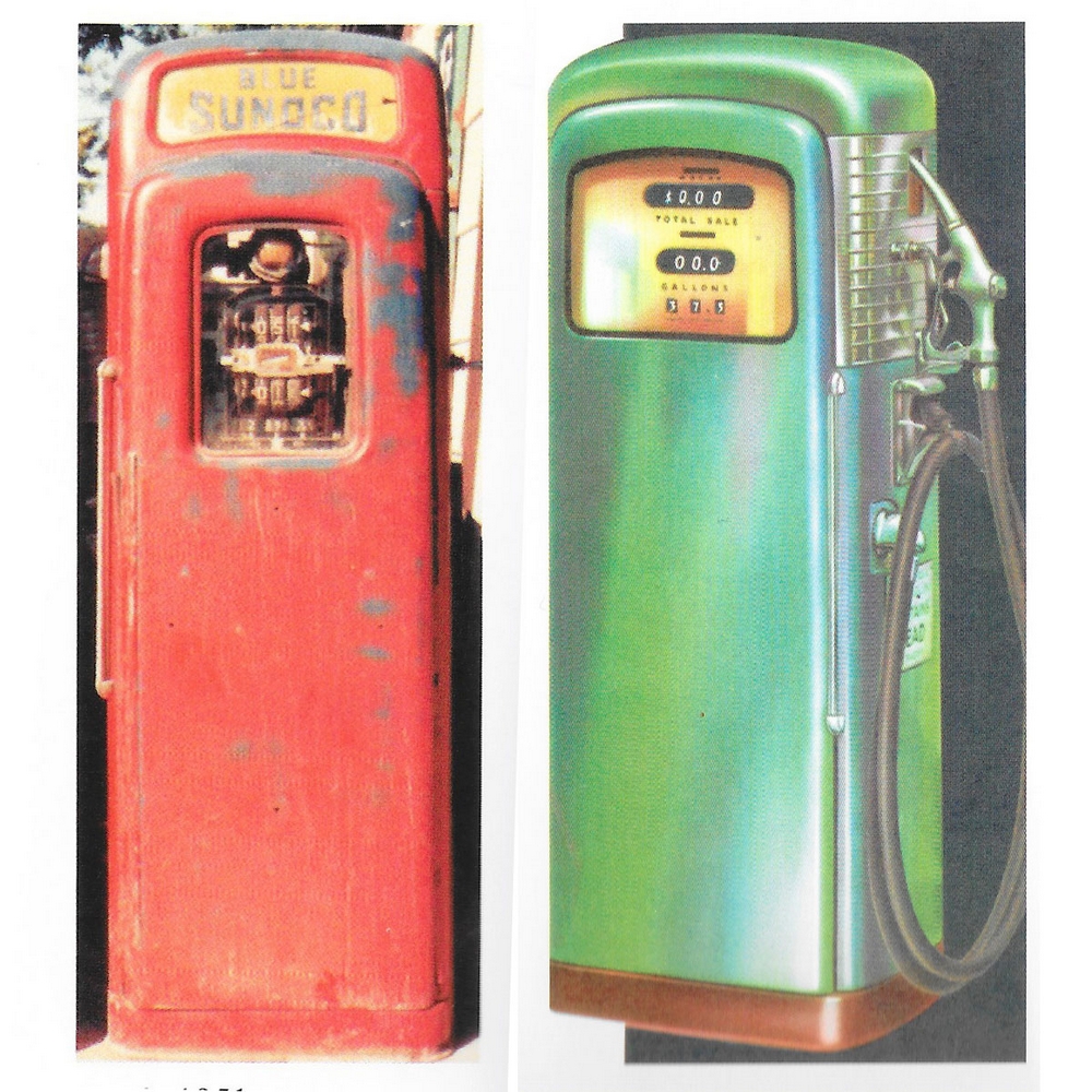 illustrations of Martin & Schwartz / Wayne Model 80 and 90 pumps