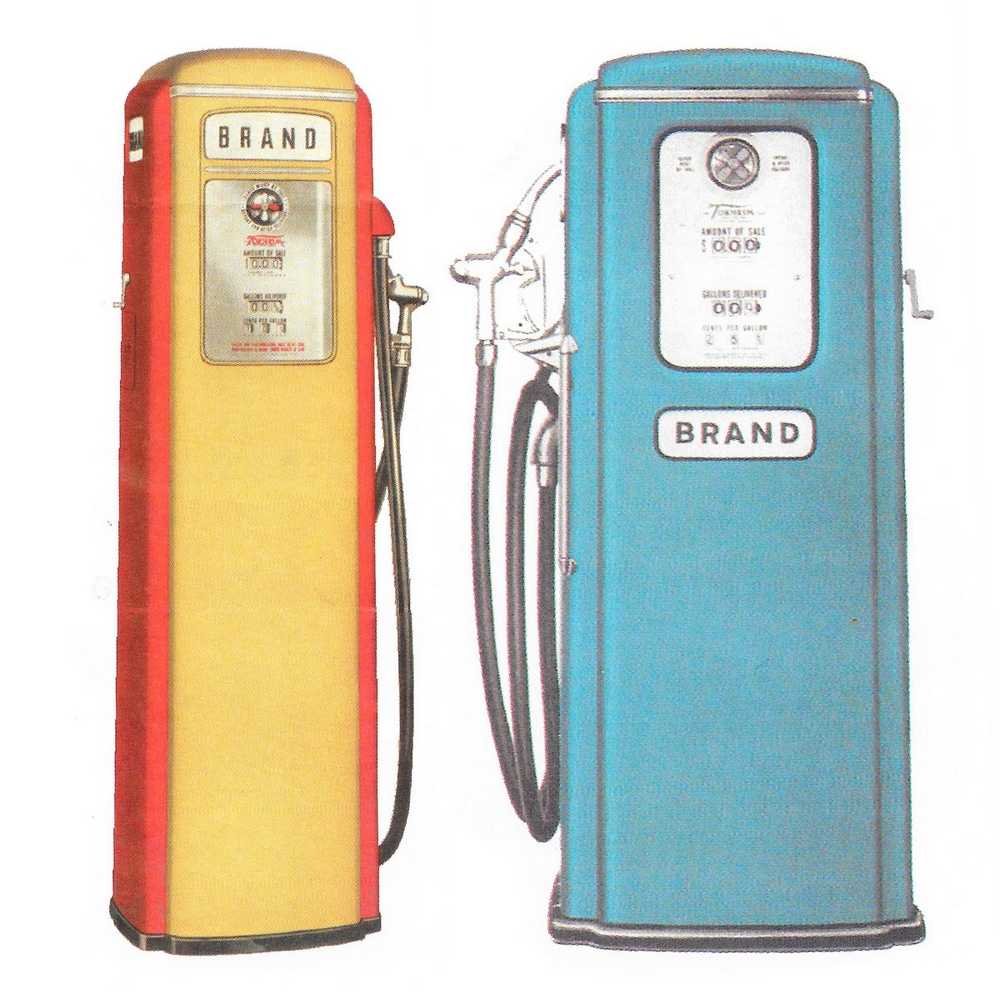 illustrations of Tokheim 39 Tall and Short pumps