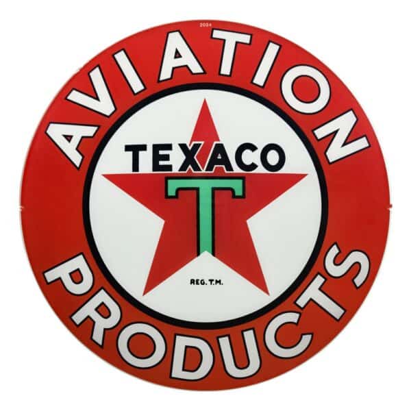 Texaco Aviation 13.5" Gas Pump Globe single lens