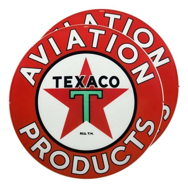 Texaco Aviation 13.5" Gas Pump Globe lens pair