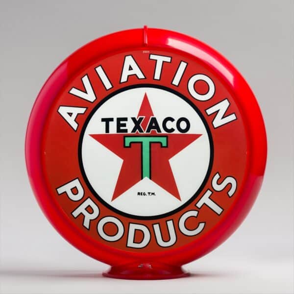 Texaco Aviation 13.5" Gas Pump Globe with red plastic body