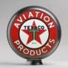 Texaco Aviation 13.5" Gas Pump Globe with unpainted steel body