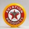 Texaco Aviation 13.5" Gas Pump Globe with yellow plastic body