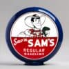 Sav'n Sam's Regular Gasoline 13.5" Gas Pump Globe with dark blue plastic body