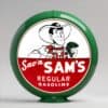 Sav'n Sam's Regular Gasoline 13.5" Gas Pump Globe with green plastic body