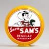 Sav'n Sam's Regular Gasoline 13.5" Gas Pump Globe with yellow plastic body