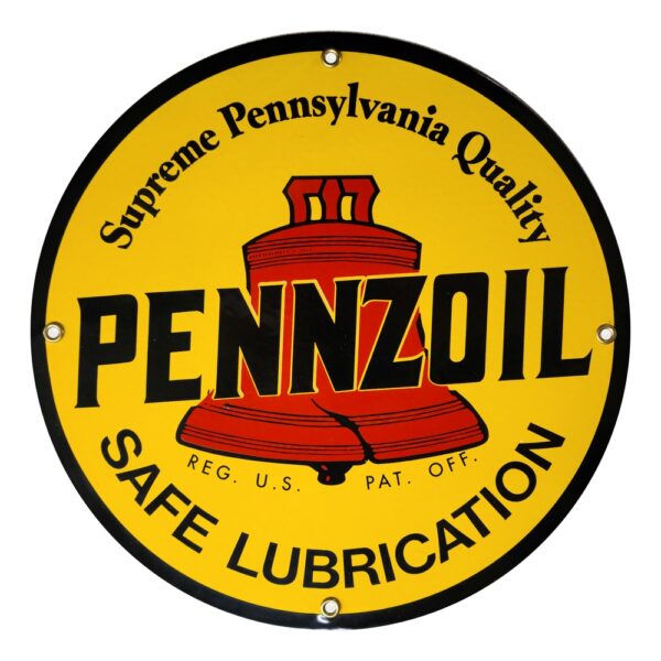 Pennzoil Porcelain Sign - 12" x 12"